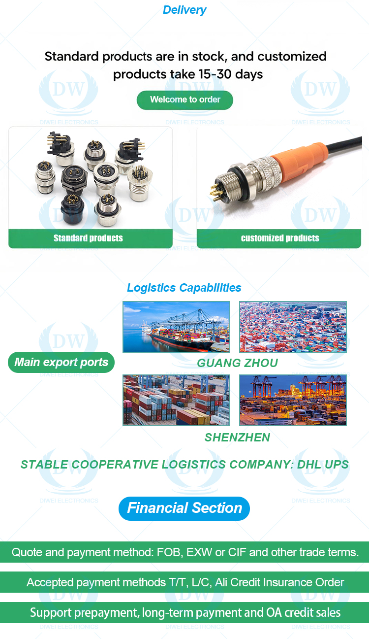 M12 Y-code hybrid connector cable assembly