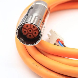 M23伺服电机电缆高柔性橙色护套伺服信号控制电缆5极伺服电机电缆 (2)